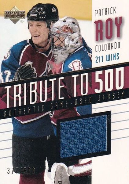 jersey karta PATRICK ROY 01-02 Honor Roll Tribute to 500 /500